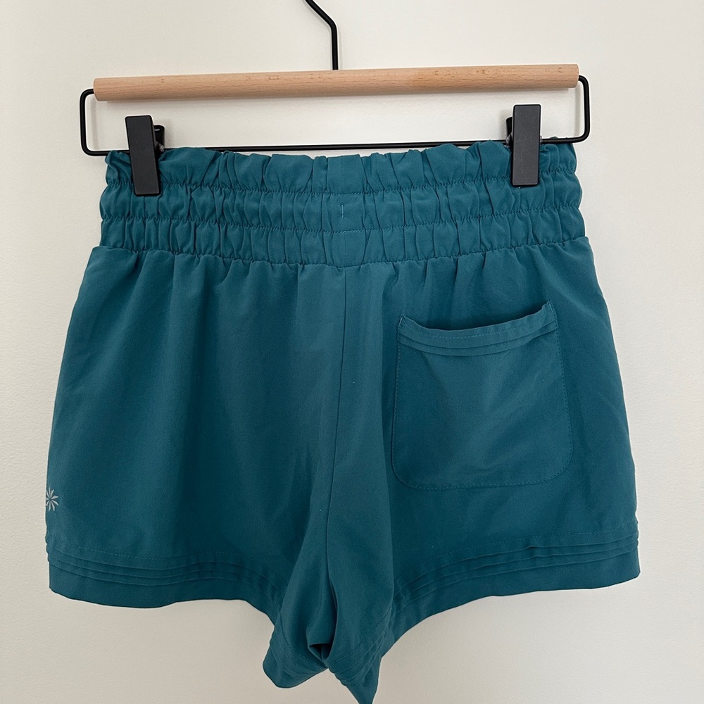 Athleta Girl Teal Road Tripping Athletic Shorts - Picture 3 of 5